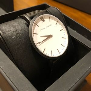 Larsson & Jennings watch- 40mm, white dial, Milanese metal bracelet